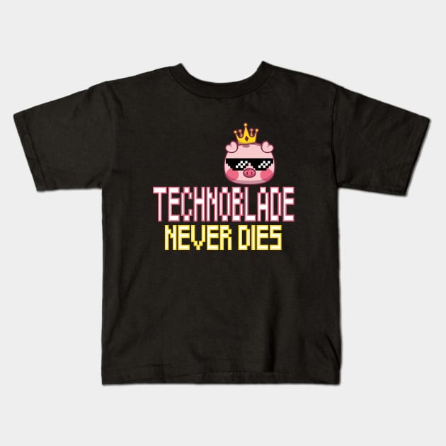 Technoblade Never Dies Kids T-Shirt by EleganceSpace